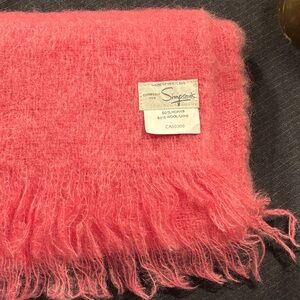 Simpsons Pink Mohair Wool Scarf